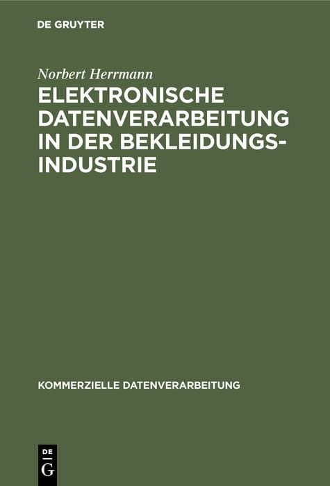 Produktbild: Elektronische Datenverarbeitung in der Bekleidungsindustrie