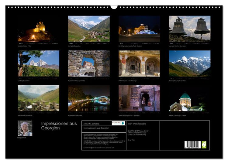 Produktbild: Impressionen aus Georgien (Wandkalender 2026 DIN A2 quer), CALVENDO Monatskalender