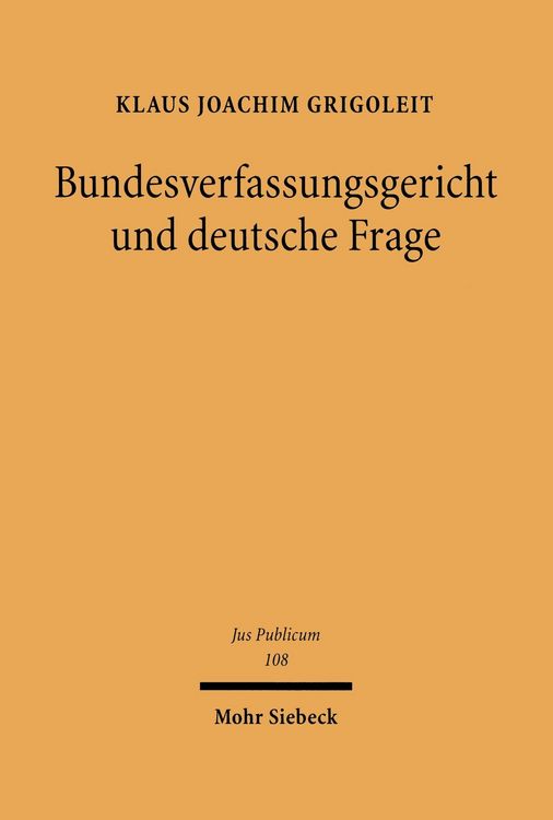 Produktbild: Bundesverfassungsgericht und deutsche Frage