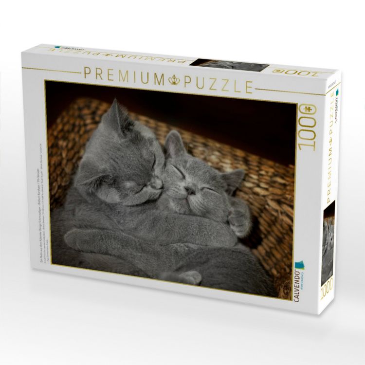 Produktbild: CALVENDO Puzzle Ein Motiv aus dem Kalender B&auml;rige Schmusetiger - Britisch Kurzhaar / CH-Version | 1000 Teile Lege-Gr&ouml;&szlig;e 64x48cm Foto-Puzzle f&uuml;r gl&uuml;ckliche Stunden