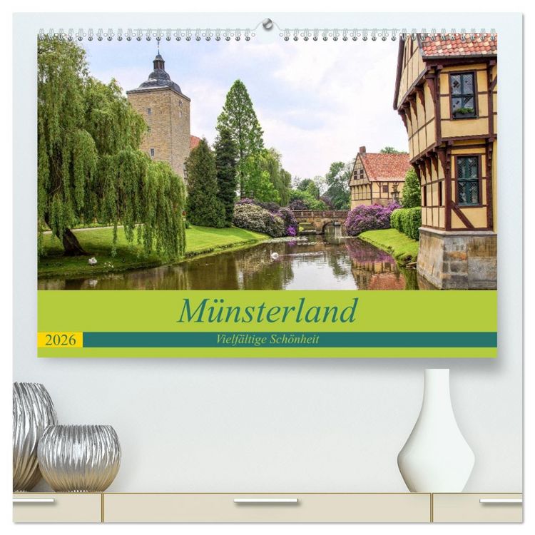 Produktbild: M&uuml;nsterland - Vielf&auml;ltige Sch&ouml;nheit (hochwertiger Premium Wandkalender 2026 DIN A2 quer), Kunstdruck in Hochglanz