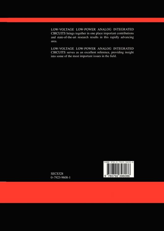 Produktbild: Low-Voltage Low-Power Analog Integrated Circuits