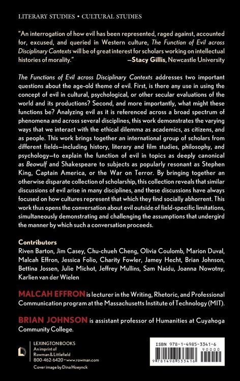 Produktbild: Function of Evil across Disciplinary Contexts