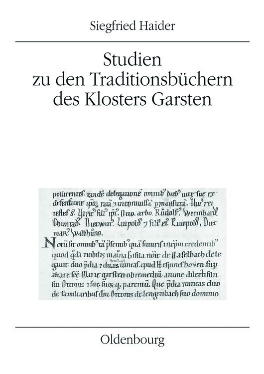 Produktbild: Studien zu den Traditionsb&uuml;chern des Klosters Garsten