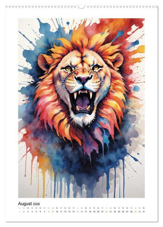 Produktbild: Fantastische Tierwelt: Farbenspiel und Eleganz (hochwertiger Premium Wandkalender 2026 DIN A2 hoch), Kunstdruck in Hochglanz