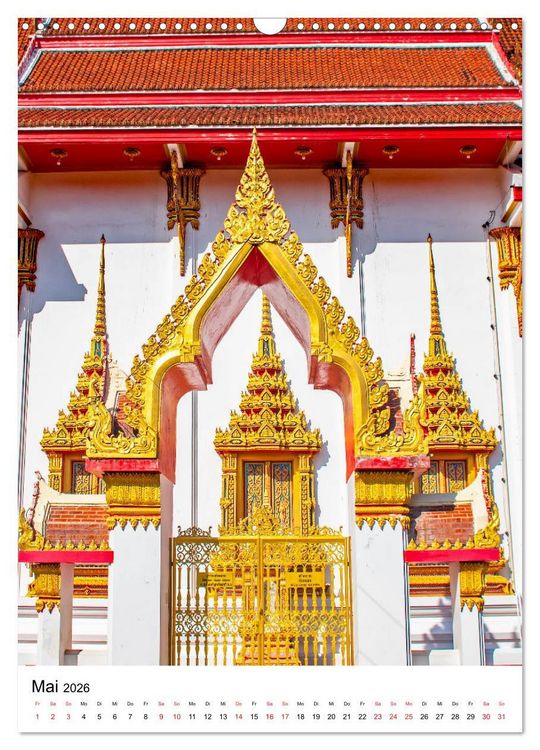 Produktbild: Wat Chalong - Tempel mit ganz speziellem Charme (Wandkalender 2026 DIN A3 hoch), CALVENDO Monatskalender
