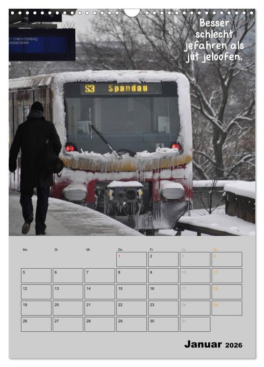 Produktbild: Berliner Stra&szlig;enfoto Kalender 2026 (Wandkalender 2026 DIN A3 hoch), CALVENDO Monatskalender