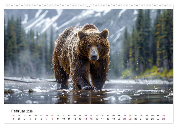 Produktbild: B&auml;ren - gef&auml;hrlich nett (Wandkalender 2026 DIN A2 quer), CALVENDO Monatskalender