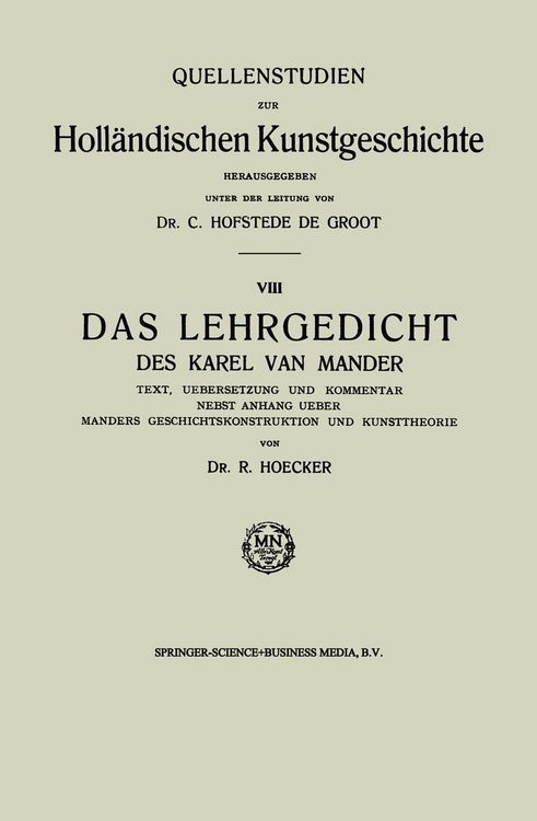 Produktbild: Das Lehrgedicht des Karel van Mander