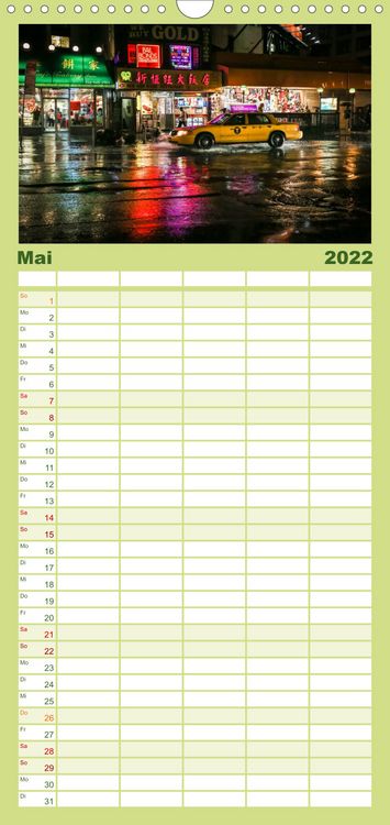 Produktbild: Familienplaner New York City Impressionen / Geburtstagskalender (Wandkalender 2022 , 21 cm x 45 cm, hoch)