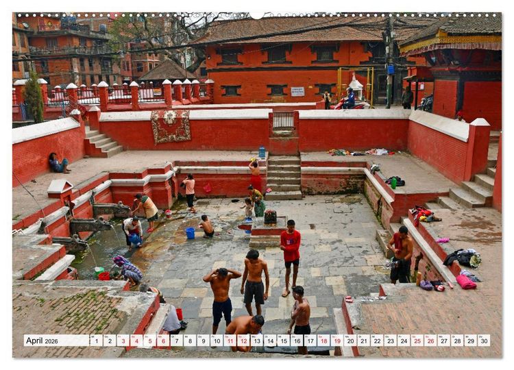 Produktbild: LALITPUR, die alte K&ouml;nigsstadt (hochwertiger Premium Wandkalender 2026 DIN A2 quer), Kunstdruck in Hochglanz
