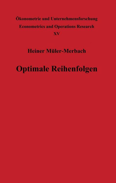 Produktbild: Optimale Reihenfolgen