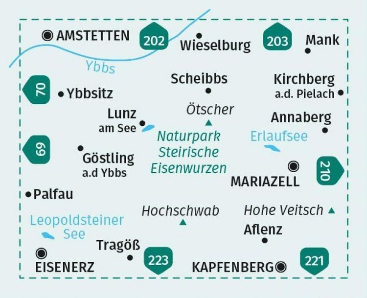 Produktbild: KOMPASS Wanderkarte 212 Hochschwab, Mariazell, Eisenwurzen 1:50.000