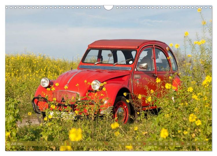 Produktbild: Citro&euml;n 2CV - Ente rot (Wandkalender 2025 DIN A3 quer), CALVENDO Monatskalender