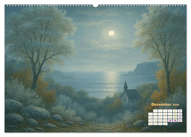 Produktbild: Im Licht der Sehnsucht - Romantische Landschaften (hochwertiger Premium Wandkalender 2026 DIN A2 quer), Kunstdruck in Hochglanz