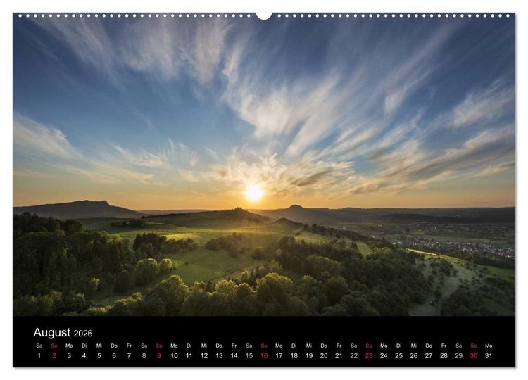 Produktbild: Vulkanlandschaft Hegau 2026 (hochwertiger Premium Wandkalender 2026 DIN A2 quer), Kunstdruck in Hochglanz