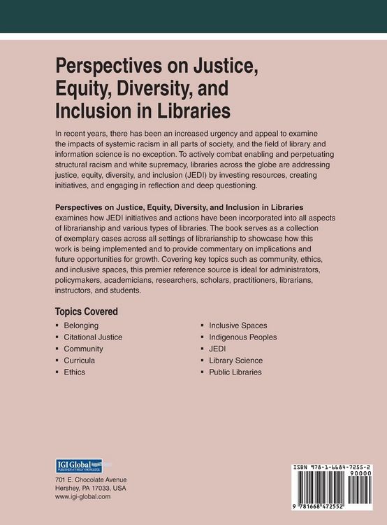 Produktbild: Perspectives on Justice, Equity, Diversity, and Inclusion in Libraries