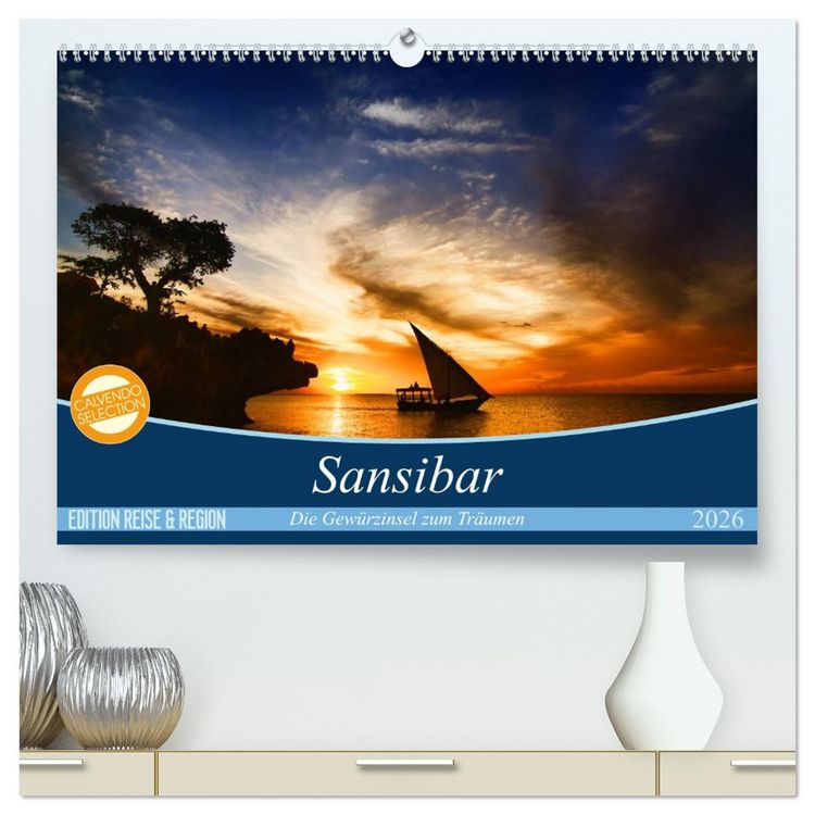 Produktbild: Sansibar (hochwertiger Premium Wandkalender 2026 DIN A2 quer), Kunstdruck in Hochglanz