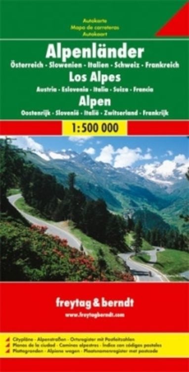 Produktbild: Alpenl&auml;nder 1 : 500 000. Autokarte