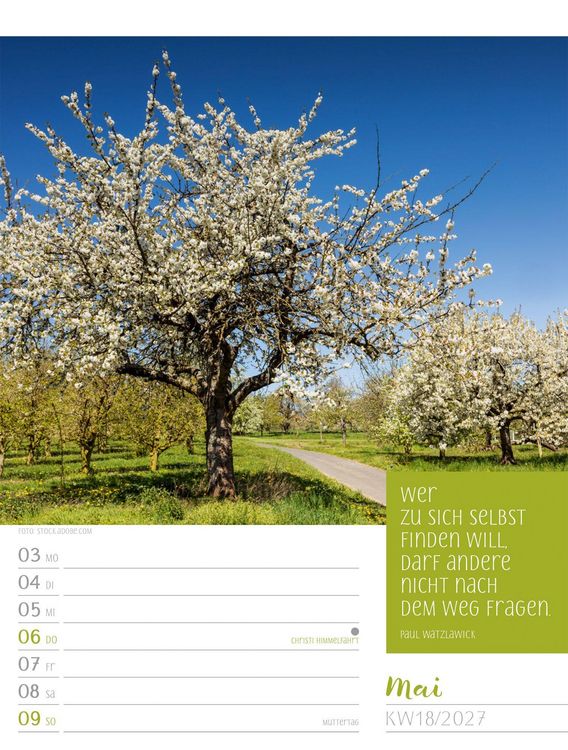 Produktbild: Augenblicke der Achtsamkeit Wochenplaner Kalender 2027