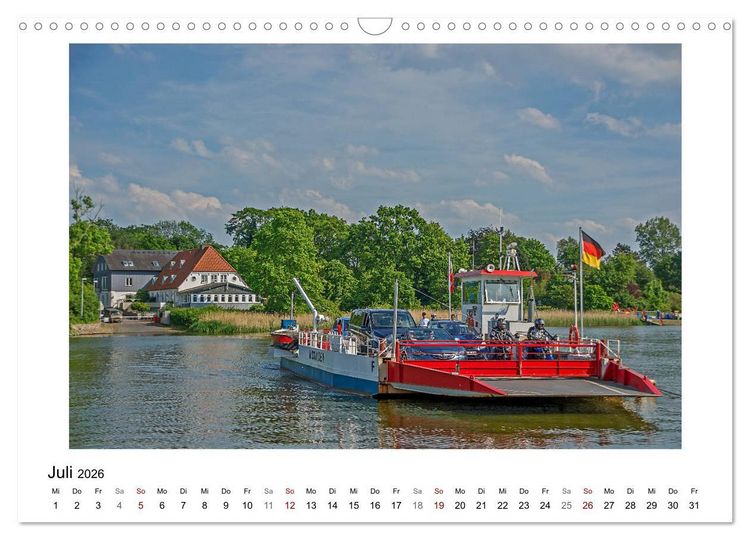 Produktbild: Schleswig und die Schlei - von Schloss Gottorf bis Schleim&uuml;nde (Wandkalender 2026 DIN A3 quer), CALVENDO Monatskalender
