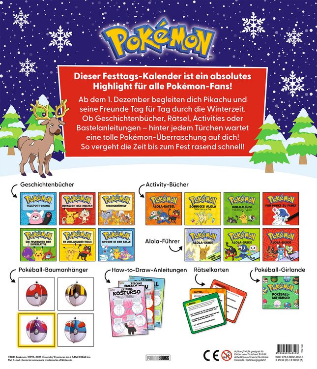 Produktbild: Pok&eacute;mon: &Uuml;berraschungskalender: Noch 24 Tage bis zum Fest