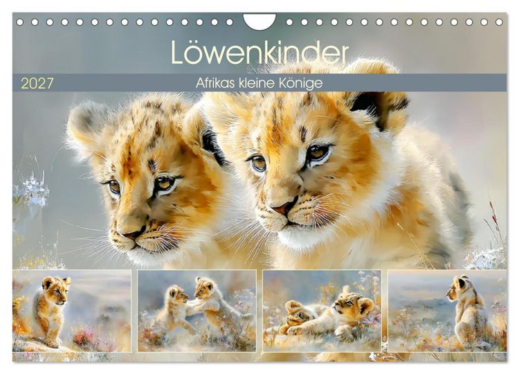 Produktbild: L&ouml;wenkinder. Afrikas kleine K&ouml;nige (Wandkalender 2027 DIN A4 quer), CALVENDO Monatskalender