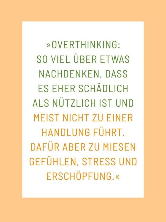 Produktbild: Die 1-Minuten-Strategie gegen Overthinking