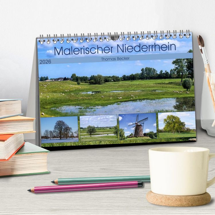 Produktbild: Malerischer Niederrhein (Tischkalender 2026 DIN A5 quer), CALVENDO Monatskalender