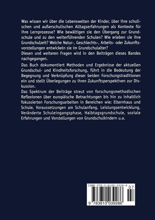 Produktbild: Grundschulp&auml;dagogik meets Kindheitsforschung