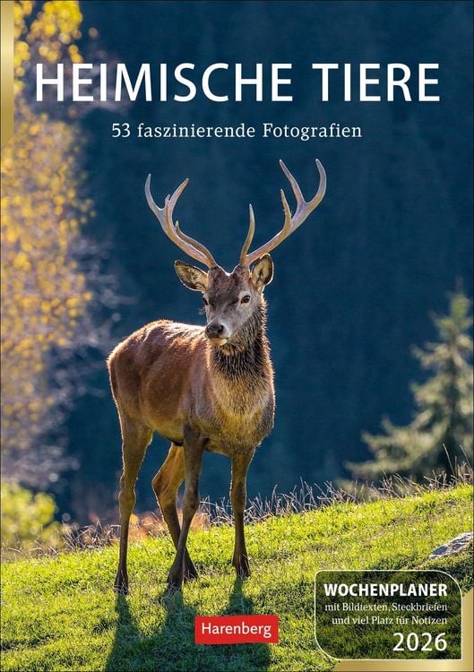 Produktbild: Heimische Tiere Wochenplaner 2026 - 53 faszinierende Fotografien