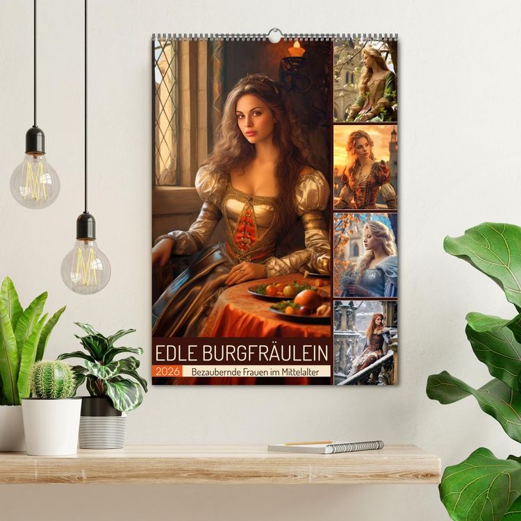 Produktbild: Edle Burgfr&auml;ulein (Wandkalender 2026 DIN A2 hoch), CALVENDO Monatskalender