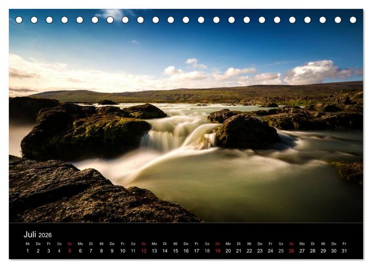 Produktbild: Island - Wundervolle Landschaften (Tischkalender 2026 DIN A5 quer), CALVENDO Monatskalender