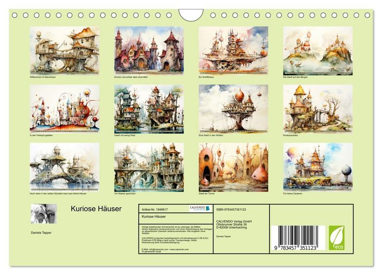 Produktbild: Kuriose H&auml;user (Wandkalender 2026 DIN A4 quer), CALVENDO Monatskalender
