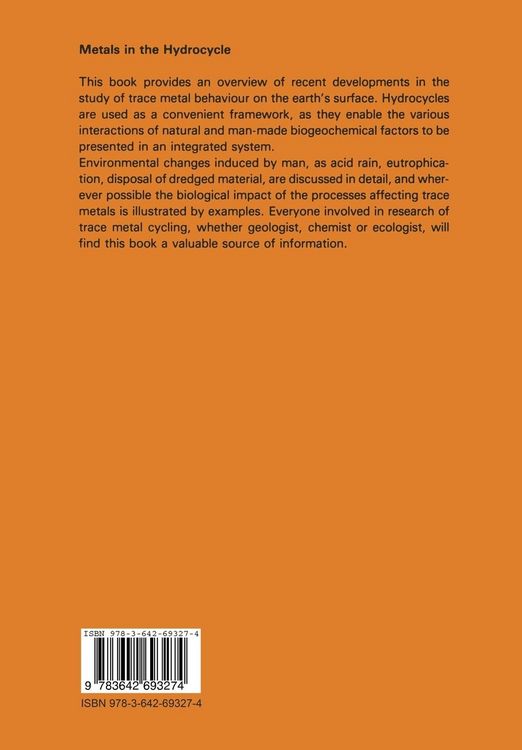 Produktbild: Metals in the Hydrocycle