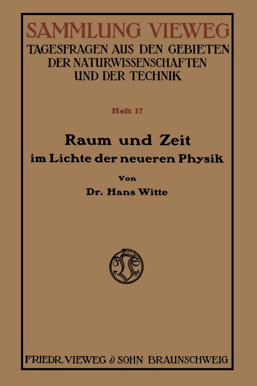 Produktbild: Raum und Zeit im Lichte der neueren Physik