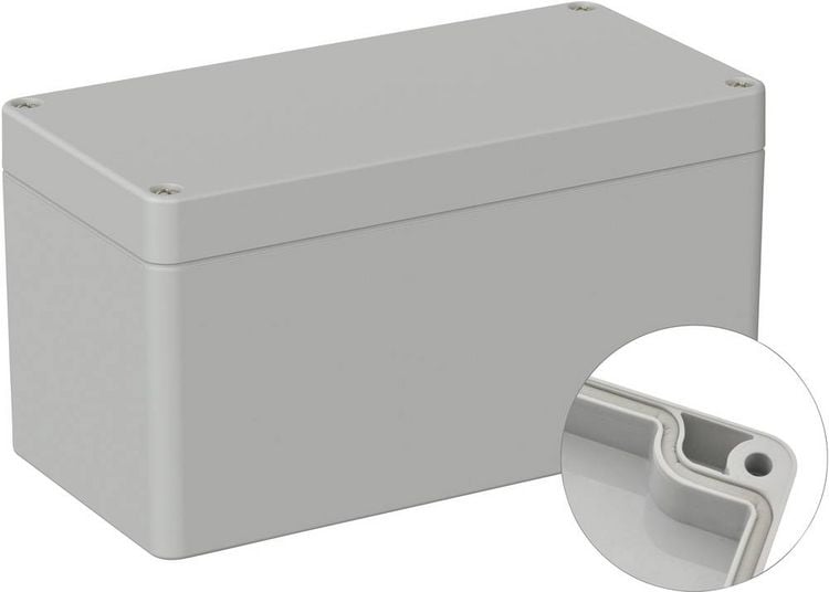 Produktbild: TRU COMPONENTS TC-9065664 Industrie-Geh&auml;use 160 x 80 x 85 ABS Lichtgrau (RAL 7035) 1St.