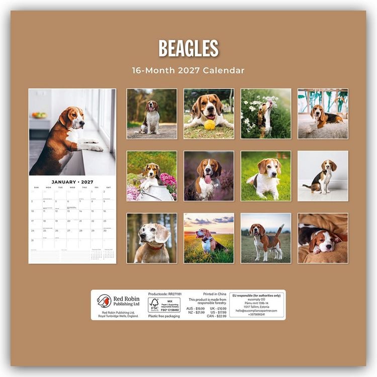 Produktbild: Beagles &ndash; Beagle 2027 &ndash; 16-Monatskalender