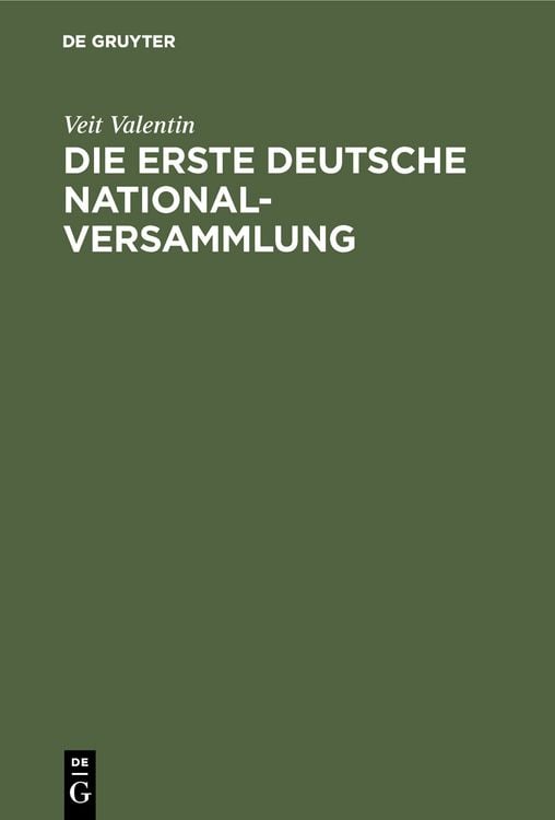 Produktbild: Die erste deutsche Nationalversammlung