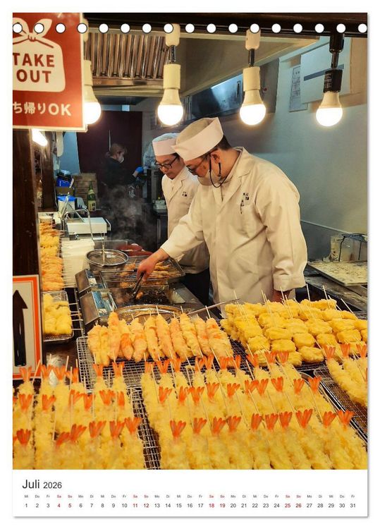 Produktbild: Japanisches Streetfood (Tischkalender 2026 DIN A5 hoch), CALVENDO Monatskalender