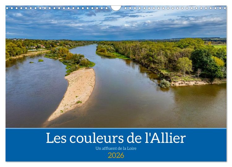 Produktbild: Les couleurs de l'Allier - Un affluent la Loire (Calendrier mural 2026 DIN A3 vertical), CALVENDO calendrier mensuel
