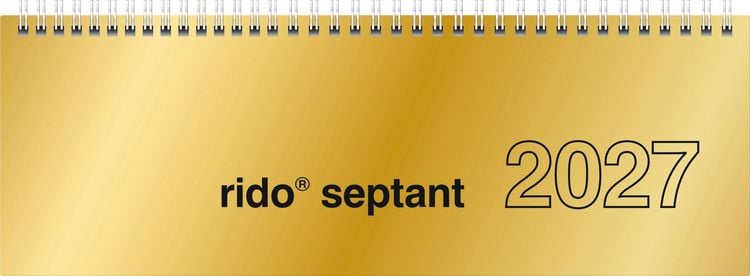 Produktbild: rido/id&eacute; 7036121917 Querterminbuch Mod. septant 2027 305&times;105 mm, Karton, gold