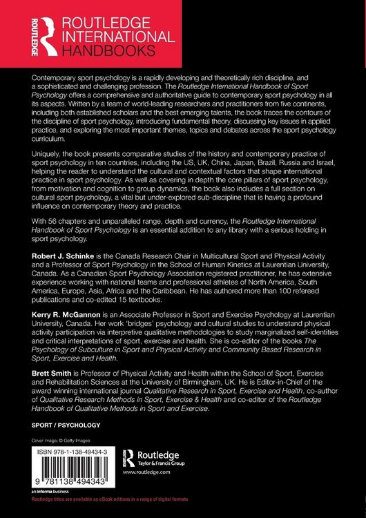 Produktbild: Routledge International Handbook of Sport Psychology