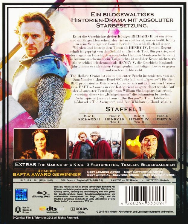 Produktbild: The Hollow Crown - Staffel 1 [4 BRs]