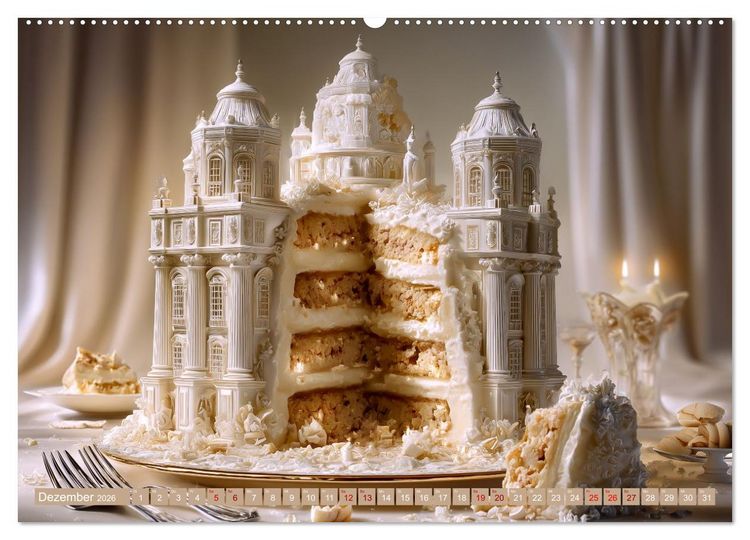 Produktbild: Sweet Wonders. Fantastische Tortenkreationen (hochwertiger Premium Wandkalender 2026 DIN A2 quer), Kunstdruck in Hochglanz