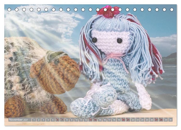 Produktbild: Amigurumi - Die geh&auml;kelte Welt (Tischkalender 2027 DIN A5 quer), CALVENDO Monatskalender