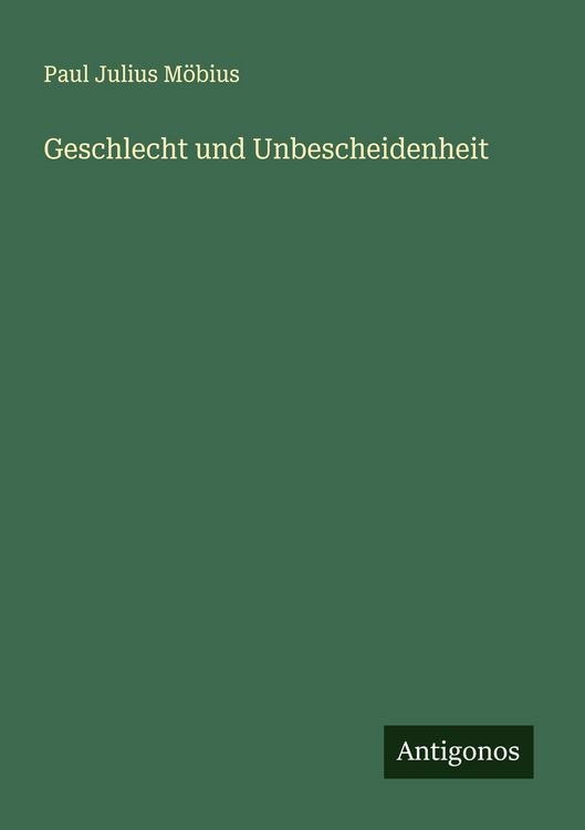 Produktbild: Geschlecht und Unbescheidenheit