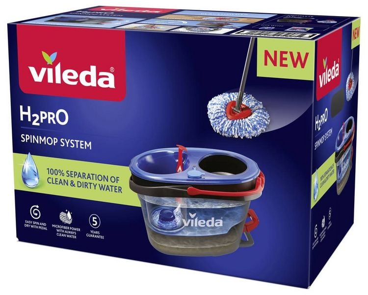 Produktbild: Vileda 178333 H2PRO Spin Mop Bodenwischer 1St.
