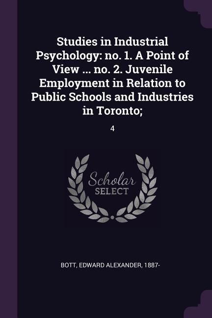 Produktbild: Studies in Industrial Psychology