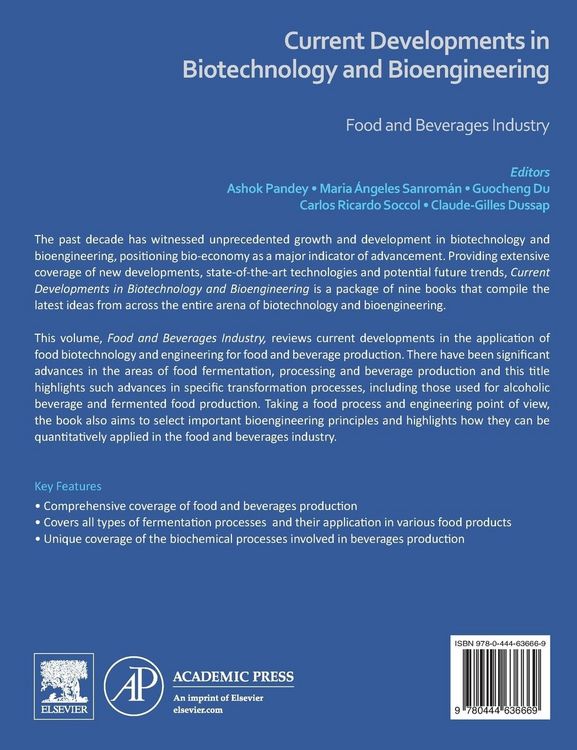 Produktbild: Current Developments in Biotechnology and Bioengineering